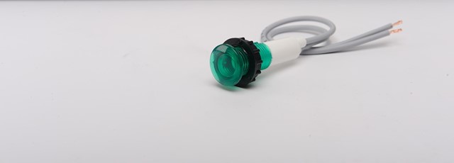 S Series Plastic with LED 230V AC Green 10 mm Pilot